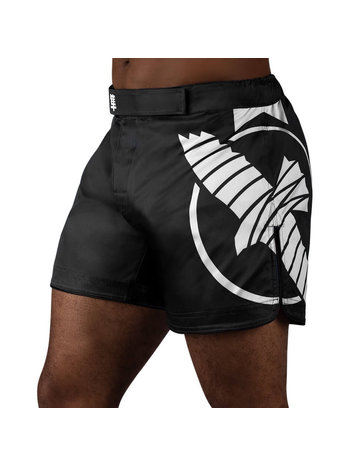 Hayabusa Hayabusa Icon Mittellange Kampfshorts Schwarz Weiß