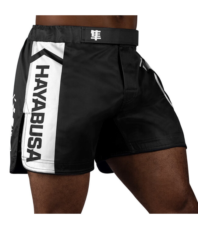 Hayabusa Hayabusa Icon Hybrid Vechtsport Broek Fight Short Zwart Wit