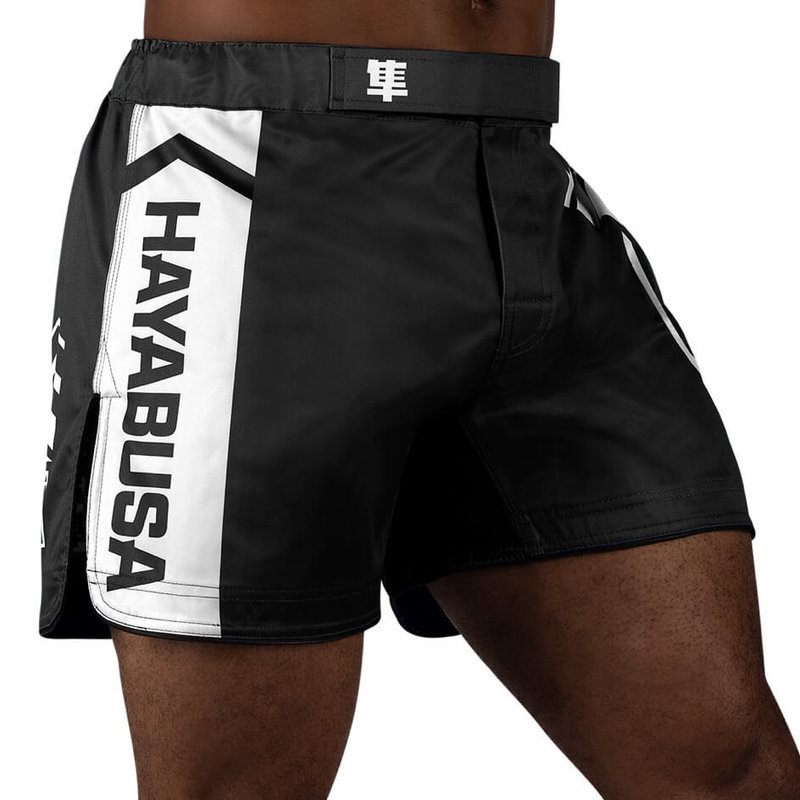 Hayabusa Hayabusa Icon Hybrid Vechtsport Broek Fight Short Zwart Wit