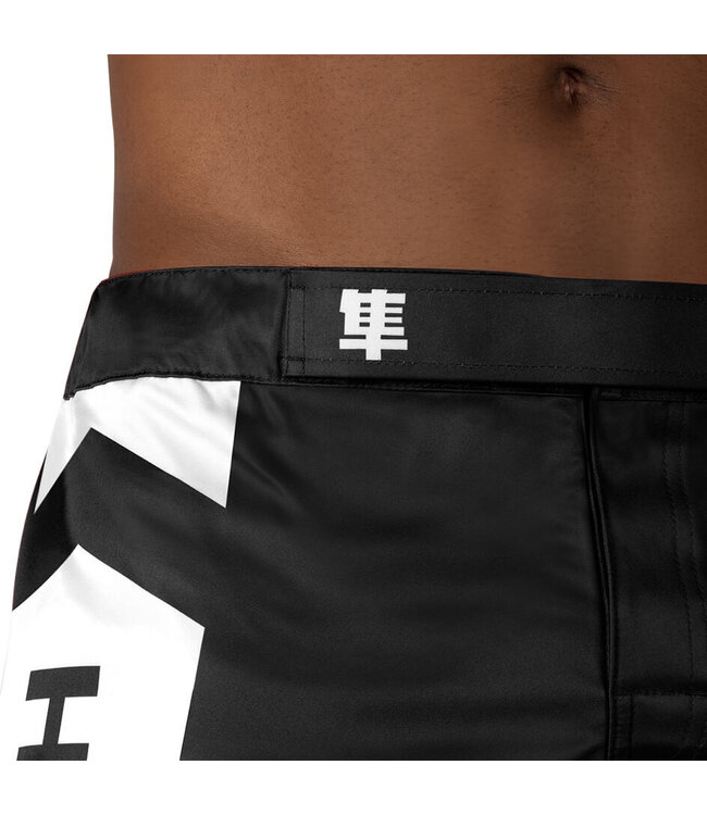 Hayabusa Icon Mid-Length Fight Shorts Black White