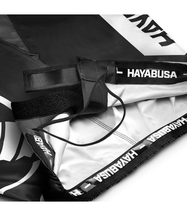 Hayabusa Icon Mid-Length Fight Shorts Black White