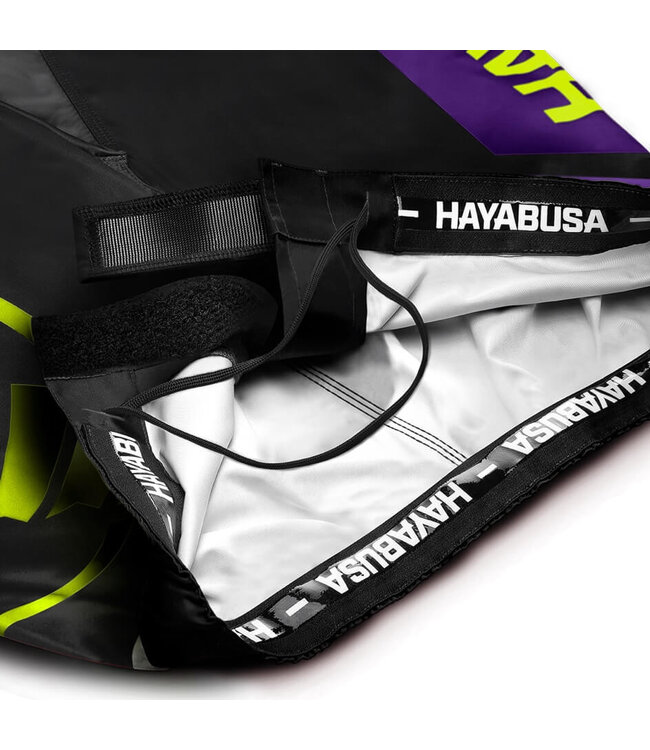Hayabusa Icon Mittellange Kampfshorts Schwarz Neon