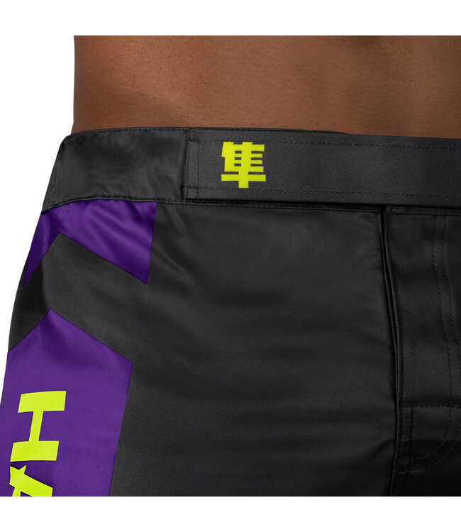 Hayabusa Icon Mittellange Kampfshorts Schwarz Neon