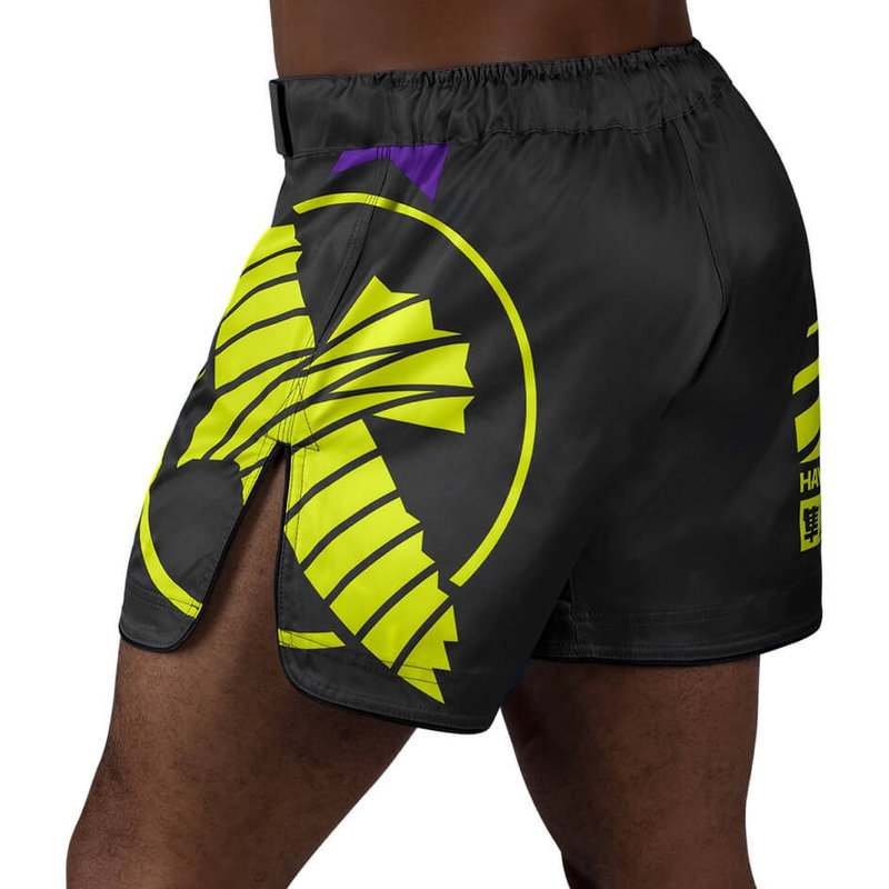 Hayabusa Hayabusa Icon Mid-Length Fight Shorts Black Neon