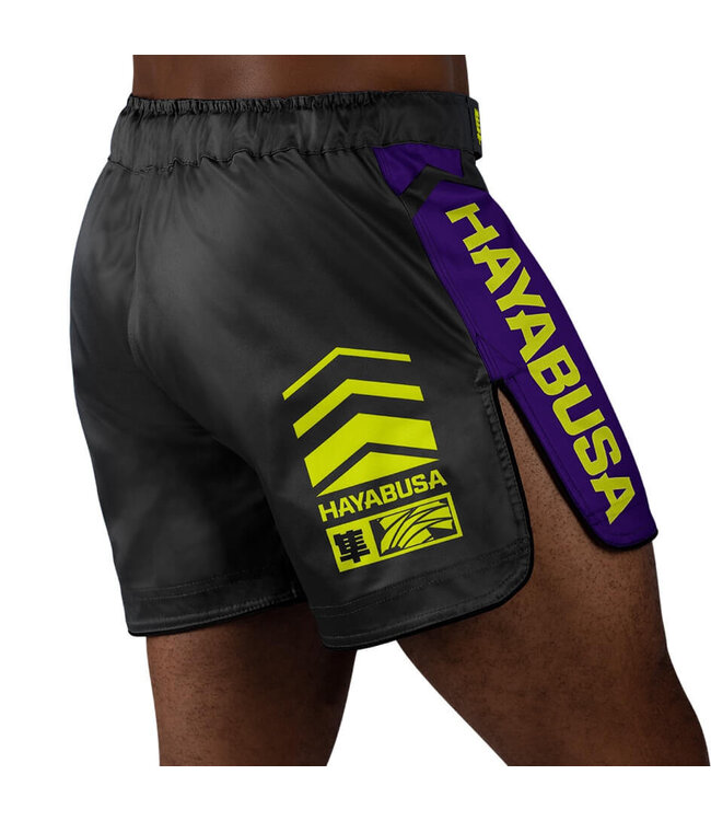 Hayabusa Icon HybHayabusa Icon Mid-Length Vechtsport Broek Zwart Neon