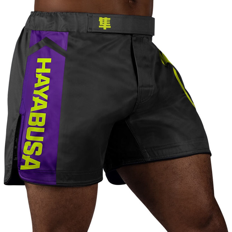 Hayabusa Hayabusa Icon Mittellange Kampfshorts Schwarz Neon