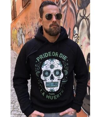 Pride or Die PRiDE or DiE Hoodie Sweater Until Death Zwart
