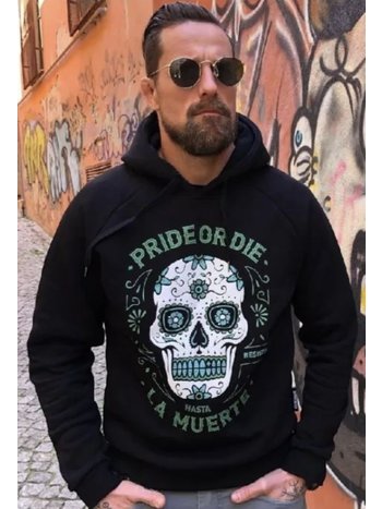 Pride or Die PRiDE or DiE Hoodie Sweater Until Death Zwart