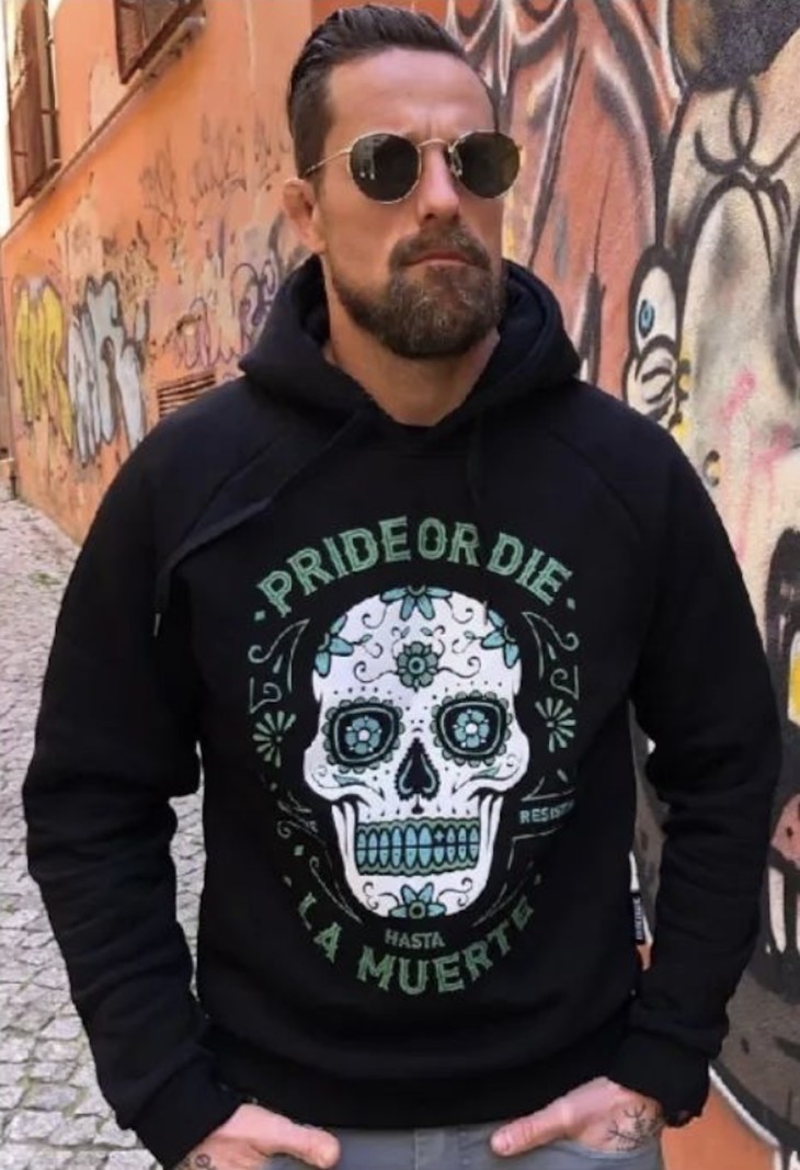 Pride or Die PRiDE or DiE Hoodie Sweater Until Death Zwart