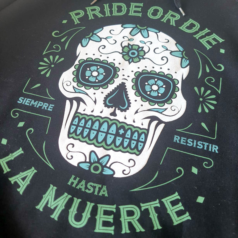 Pride or Die PRiDE or DiE Hoodie Sweater Until Death Zwart