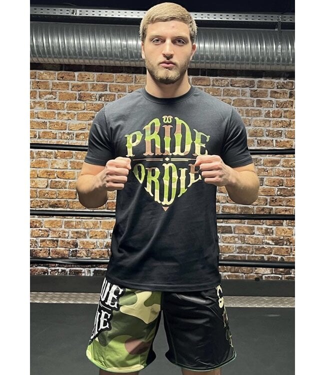 PRIDE or DIE MMA Fight Shorts Jungle Camo
