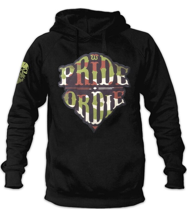 PRIDE or DiE Hoodie RECKLESS Jungle Camo Schwarz