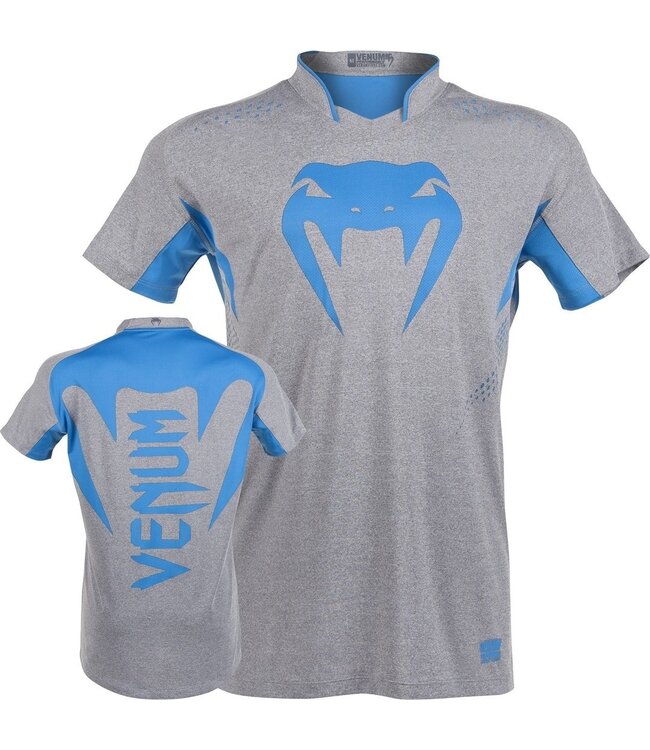 Venum Dry Tech Hurricane X FIT™ T-shirt Grijs Neo Blauw