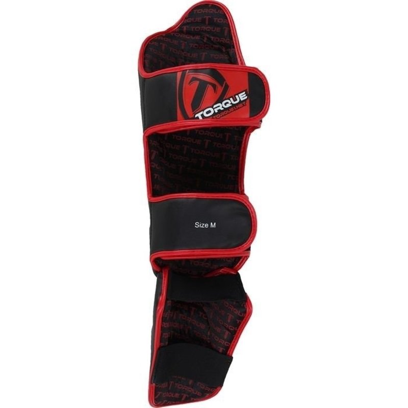 Torque Torque Velocity Kickboxing Shinguards Black Red