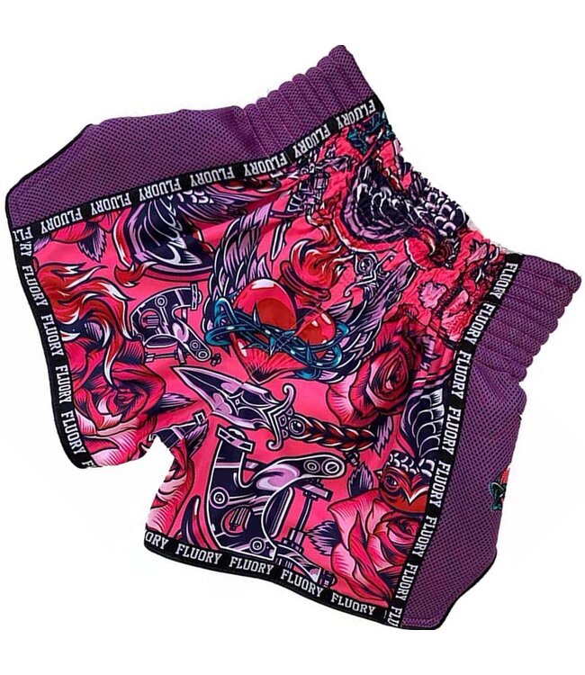 Fluory Muay Thai Kickboxen Höse Damen Lila MTSF90