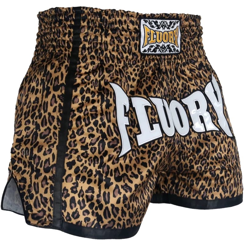 Fluory Muay Thai Shorts Kickboxing Leopard