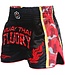 Fluory Muay Thai Kickboxen Short Schwarz Camo Rot