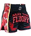 Fluory Muay Thai Kickboxen Short Schwarz Camo Rot
