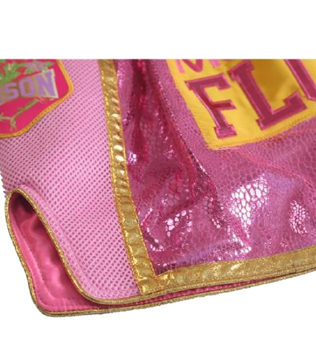 Fluory Women’s Muay Thai Kickboxing Shorts Glitter Pink