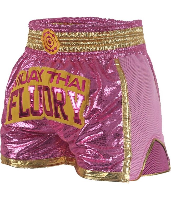 Fluory Fluory Muay Thai Kickboxing Shorts Dames Glitter Roze