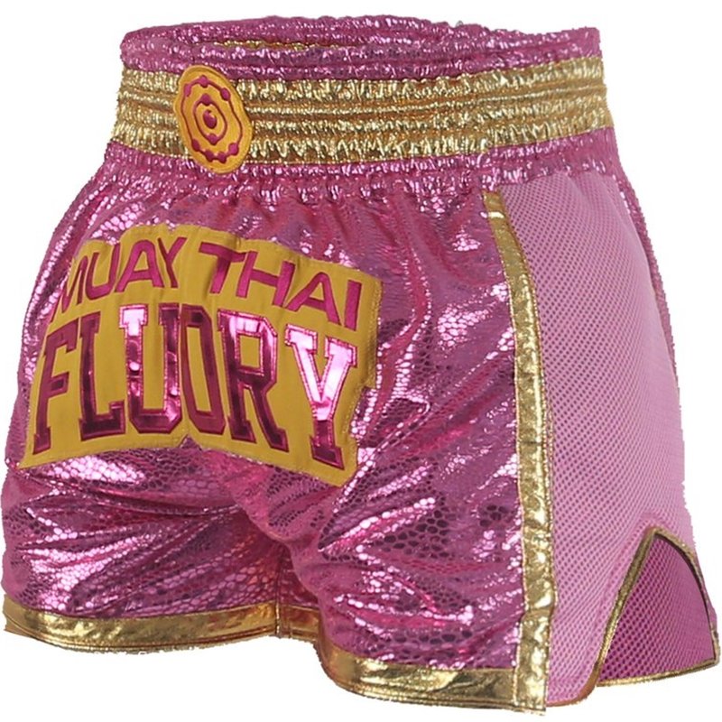 Fluory Fluory Muay Thai Kickboxen Short Damen Glitter Rosa