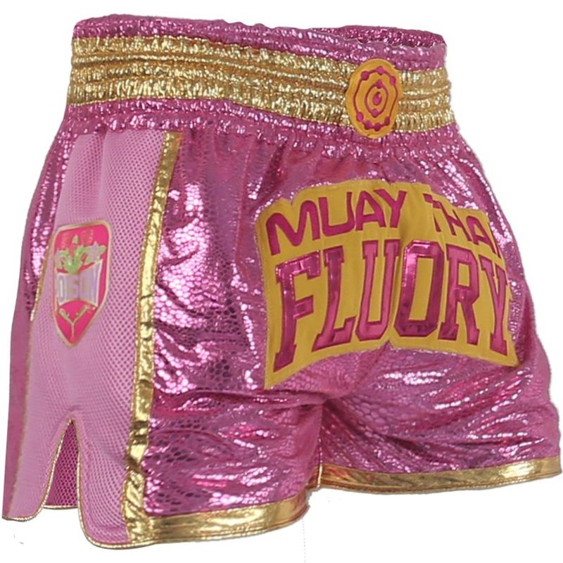 Fluory Fluory Muay Thai Kickboxen Short Damen Glitter Rosa