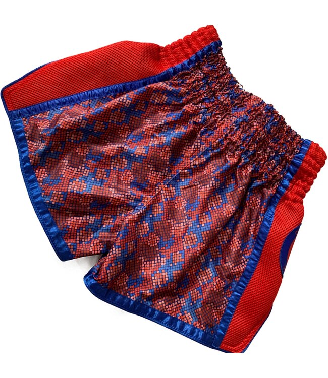Fluory Muay Thai Kickboxen Short Quadrat Farben Rot