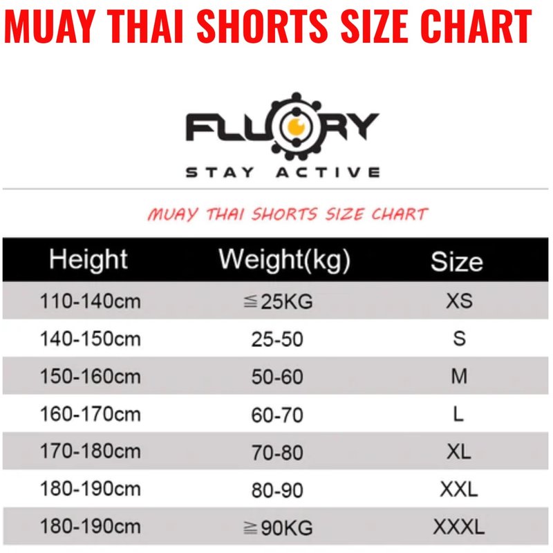 Fluory Fluory Muay Thai Kickboxing Short Black Camo Red