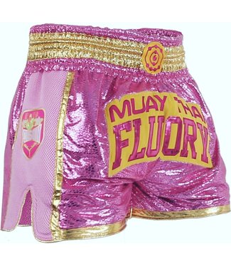Fluory Fluory Muay Thai Kickboxing Shorts Dames Glitter Roze