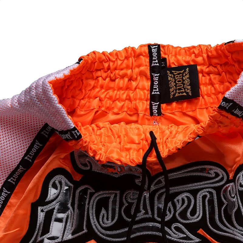 Fluory Fluory Muay Thai Shorts Kickboxing Oranje Wit