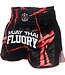 Fluory Kickboxing Shorts Stripes Black Red