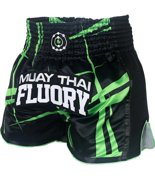 Fluory Kickboxing Shorts Stripes Black Green