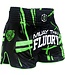 Fluory Kickboxing Shorts Stripes Black Green