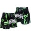 Fluory Kickboxing Shorts Stripes Black Green