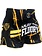 Fluory Fluory Kickboxing Shorts Stripes Black Yellow