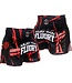 Fluory Kickboxing Shorts Stripes Black Red