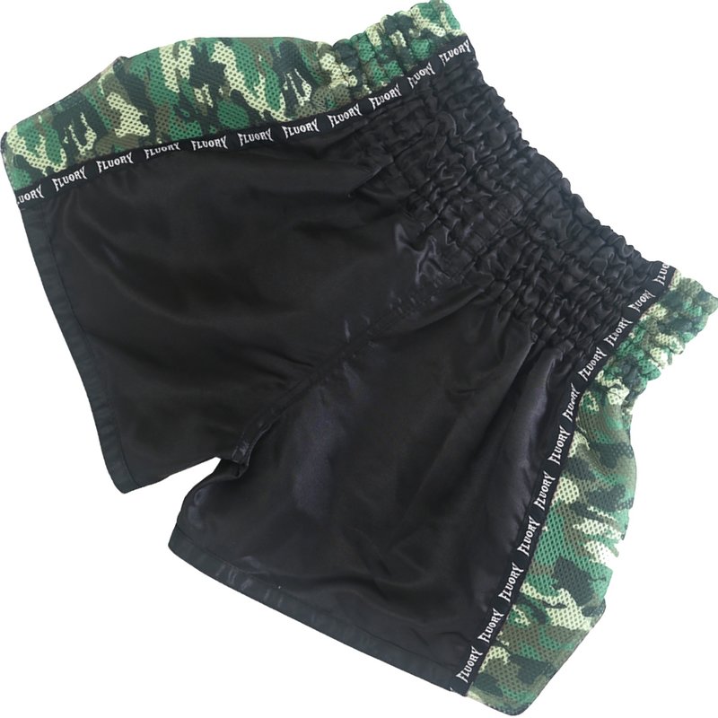 Fluory Fluory Kickboks Broekje Muay Thai Short Zwart Camo Groen