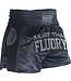 Fluory Kickboks Broekje Muay Thai Short Dragon Zwart Grijs