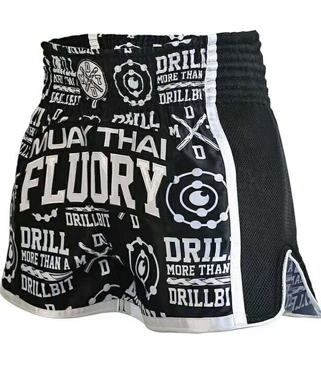 Fluory Kickboxing Muay Thai Shorts Drill Black
