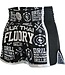 Fluory Kickboxing Muay Thai Shorts Drill Black