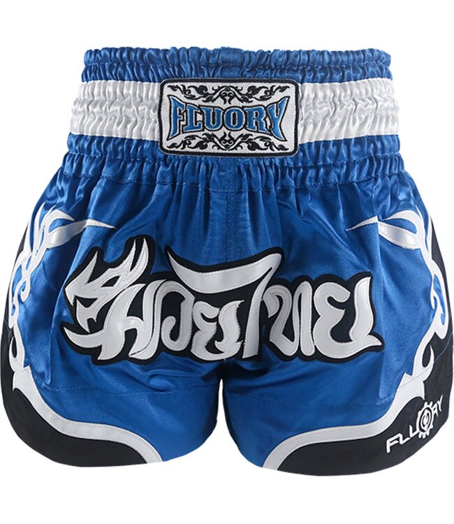 Fluory Muay Thai Shorts Kickboxen Höse Tribal Blau