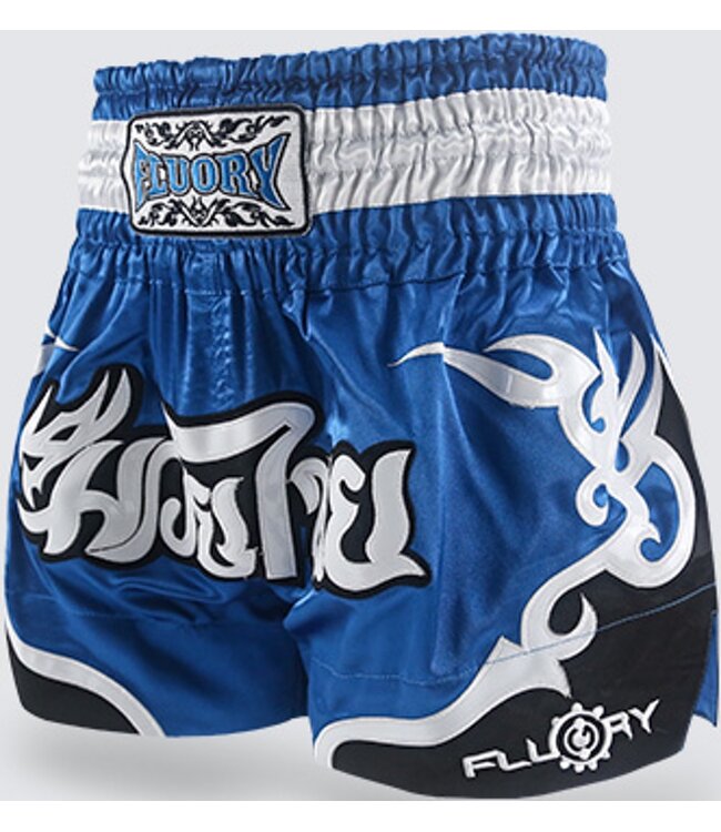 Fluory Muay Thai Short Kickboks Broek Tribal Blauw