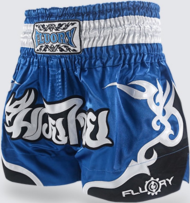 Fluory Fluory Muay Thai Short Kickboxing Short Tribal Blue