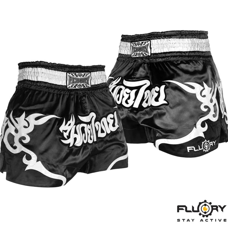 Fluory Fluory Muay Thai Short Kickboxing Short Tribal Black