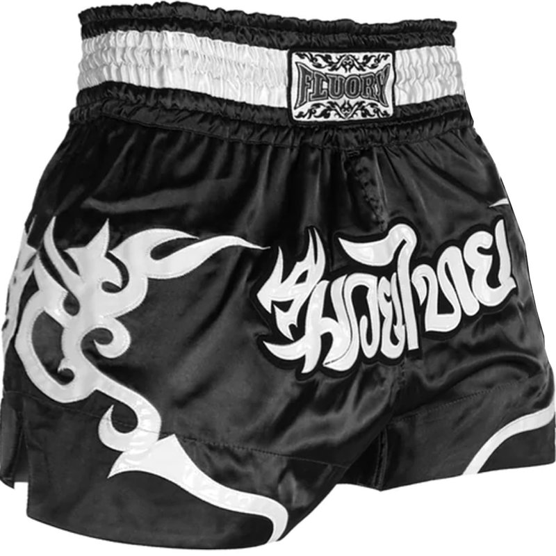 Fluory Fluory Muay Thai Shorts Kickboxen Höse Schwarz