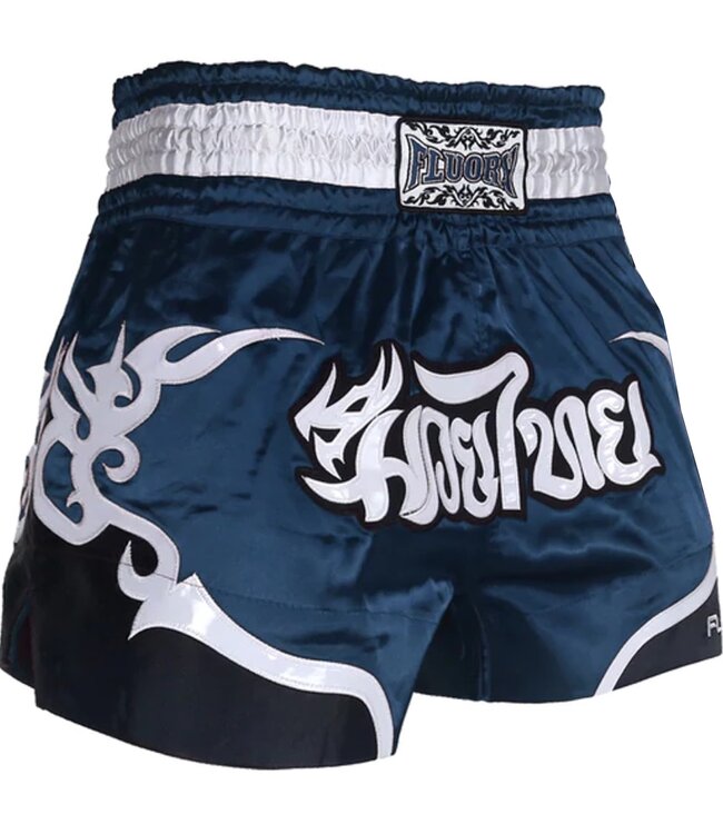 Fluory Muay Thai Shorts Kickboxhose Tribal Dunkelblau