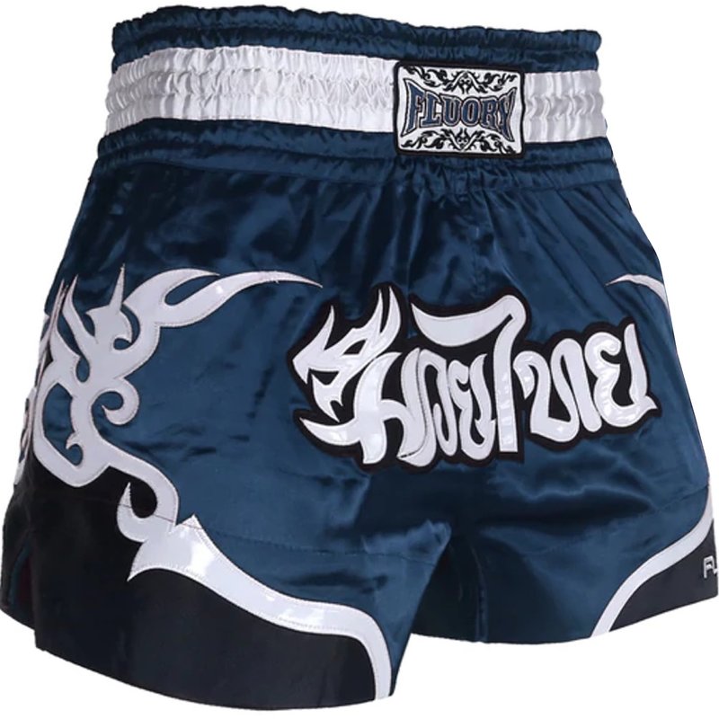 Fluory Fluory Muay Thai Short Kickboks Broek Tribal Donkerblauw