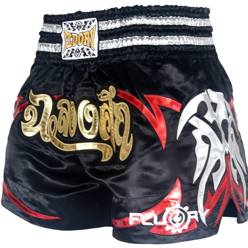 Fluory Fluory Muay Thai Short Kickboks Broek Zwart MTSF50