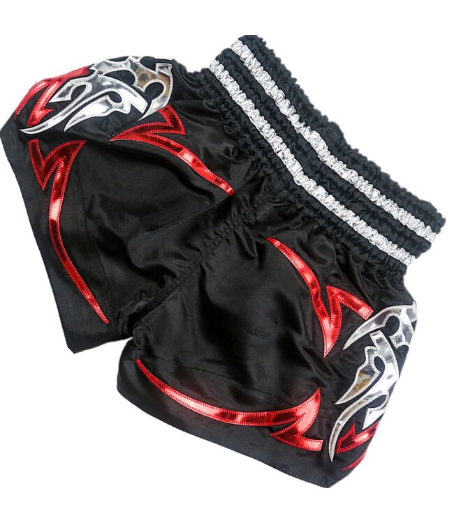 Fluory Muay Thai Shorts Kickboxen Höse Schwarz MTSF50