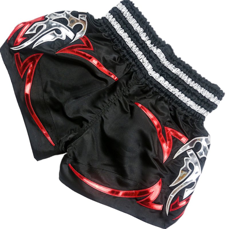 Fluory Fluory Muay Thai Shorts Kickboxen Höse Schwarz MTSF50